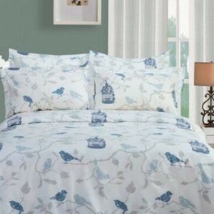 Easy Living Ivory Chinoiserie Duvet Set - F/Q